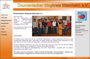 Homepage des Ökumenischen Singkreises Ettenheim